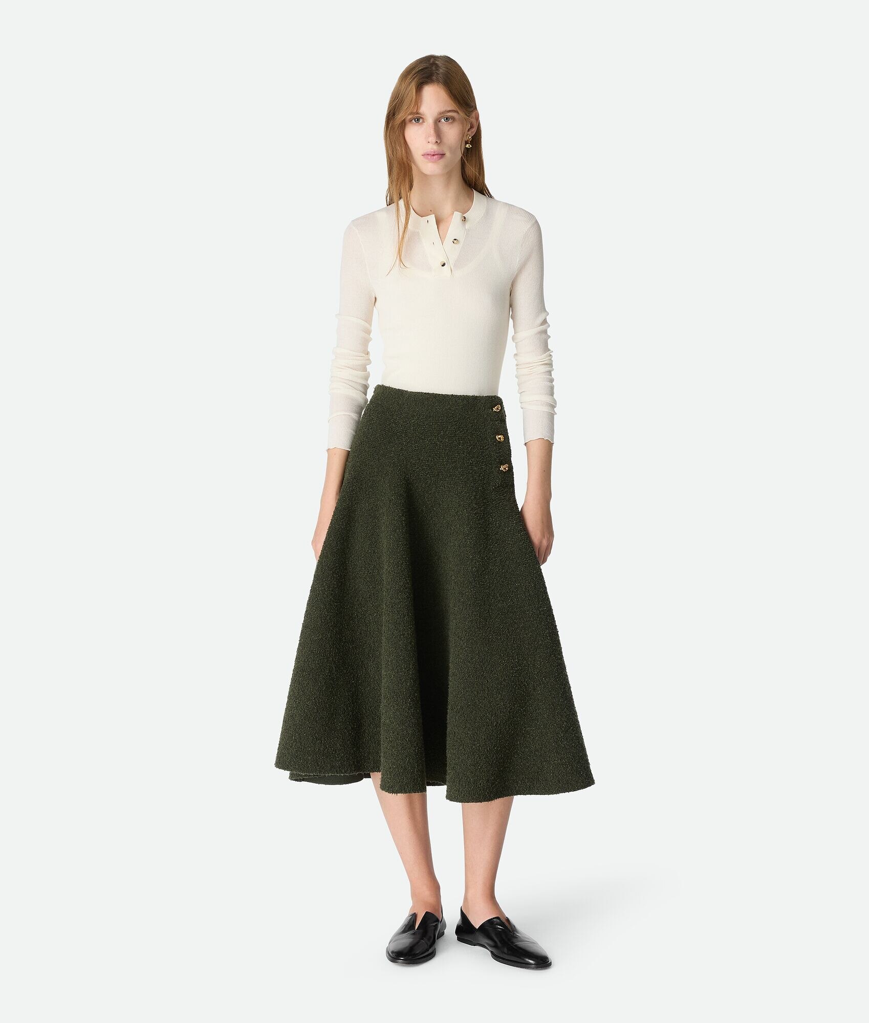 Wool Bouclé Skirt