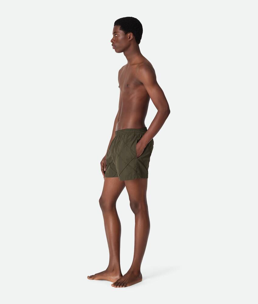 Nylon Intrecciato Pattern Swim Shorts