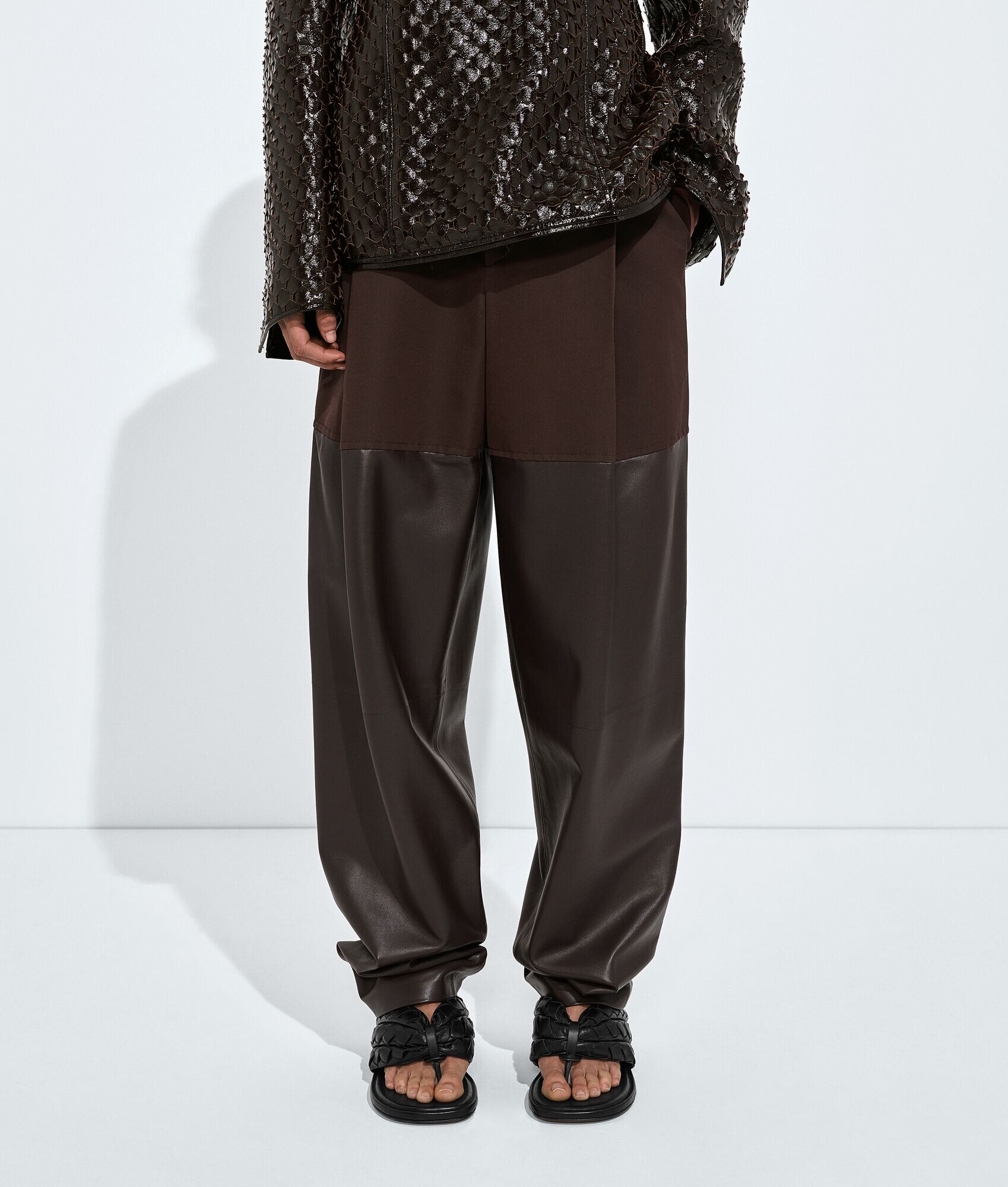 Cotton and Leather Pants