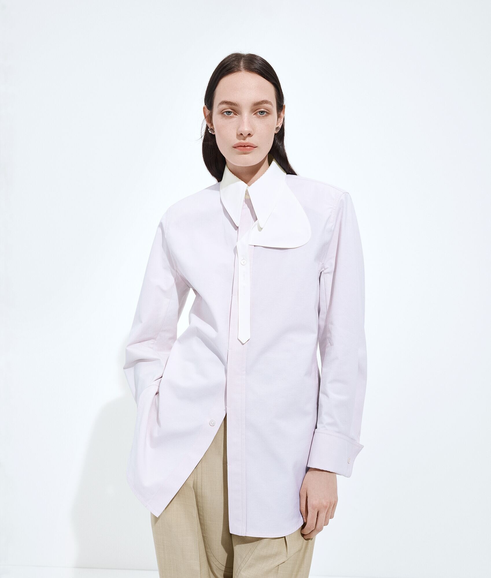 Cotton Oxford Belted Shirt