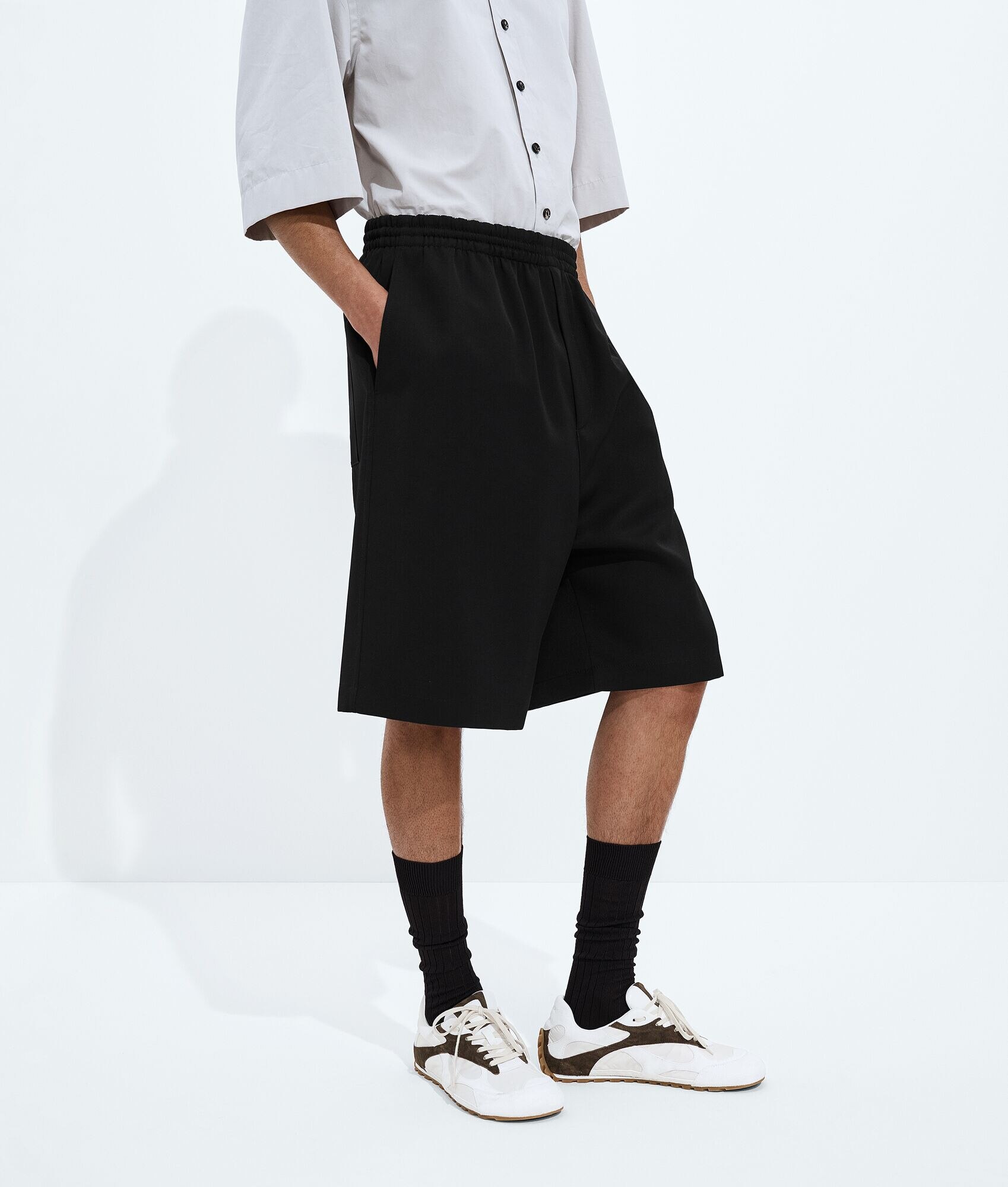 Wool Grain De Poudre Shorts