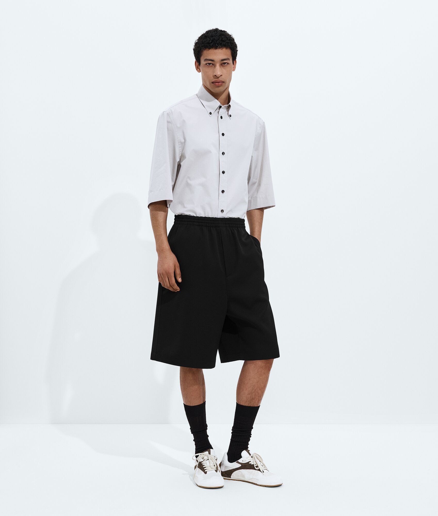 Wool Grain De Poudre Shorts