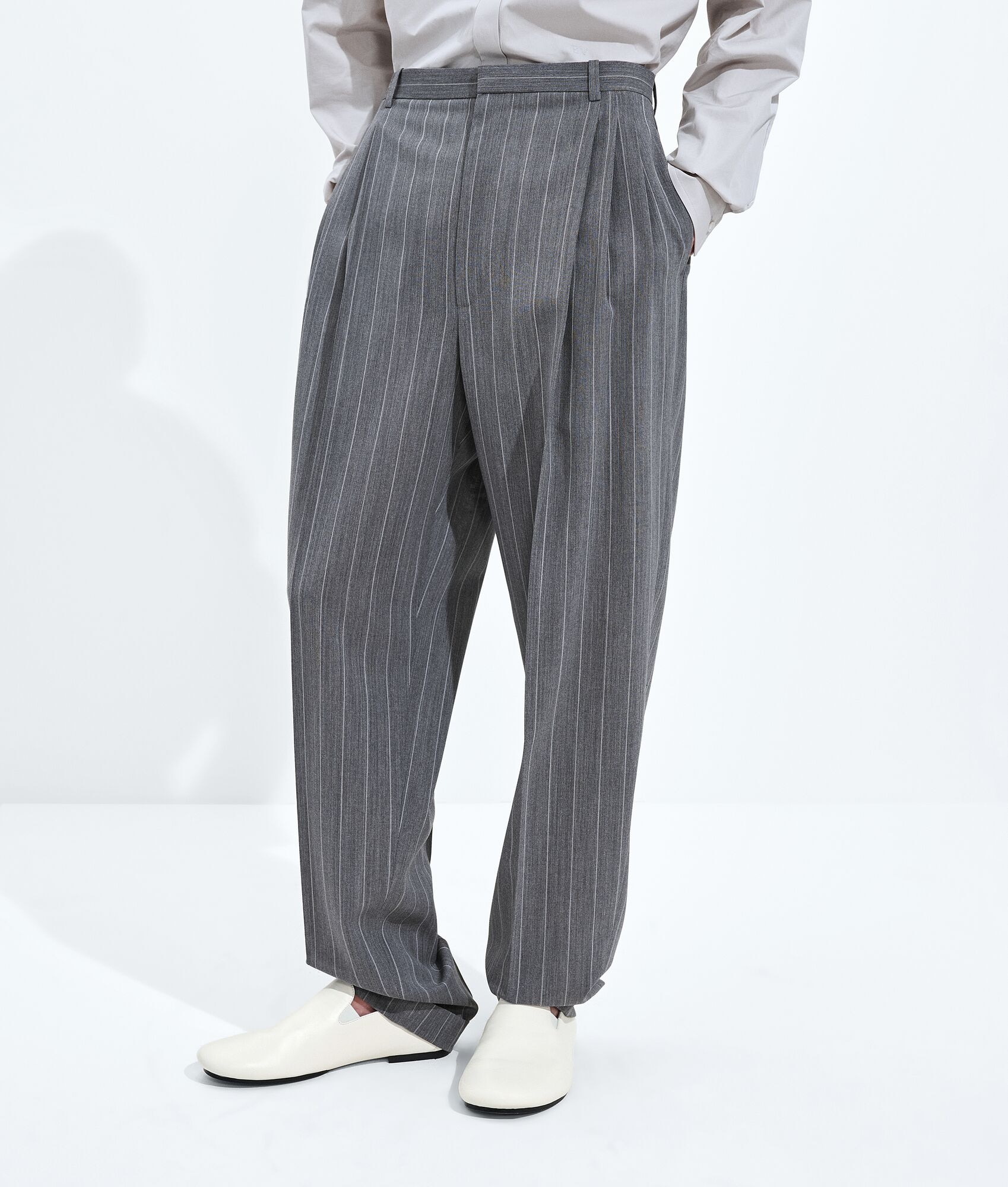 Light Wool Pinstripes Pants