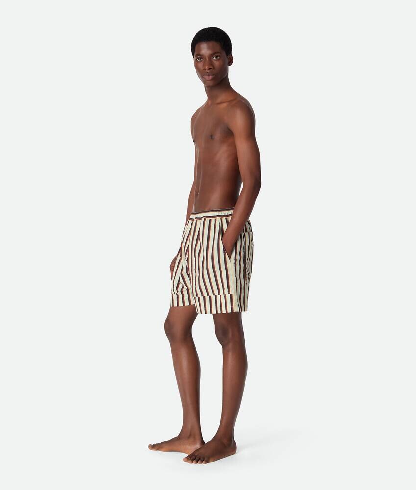 Stripe Nylon Swim Shorts