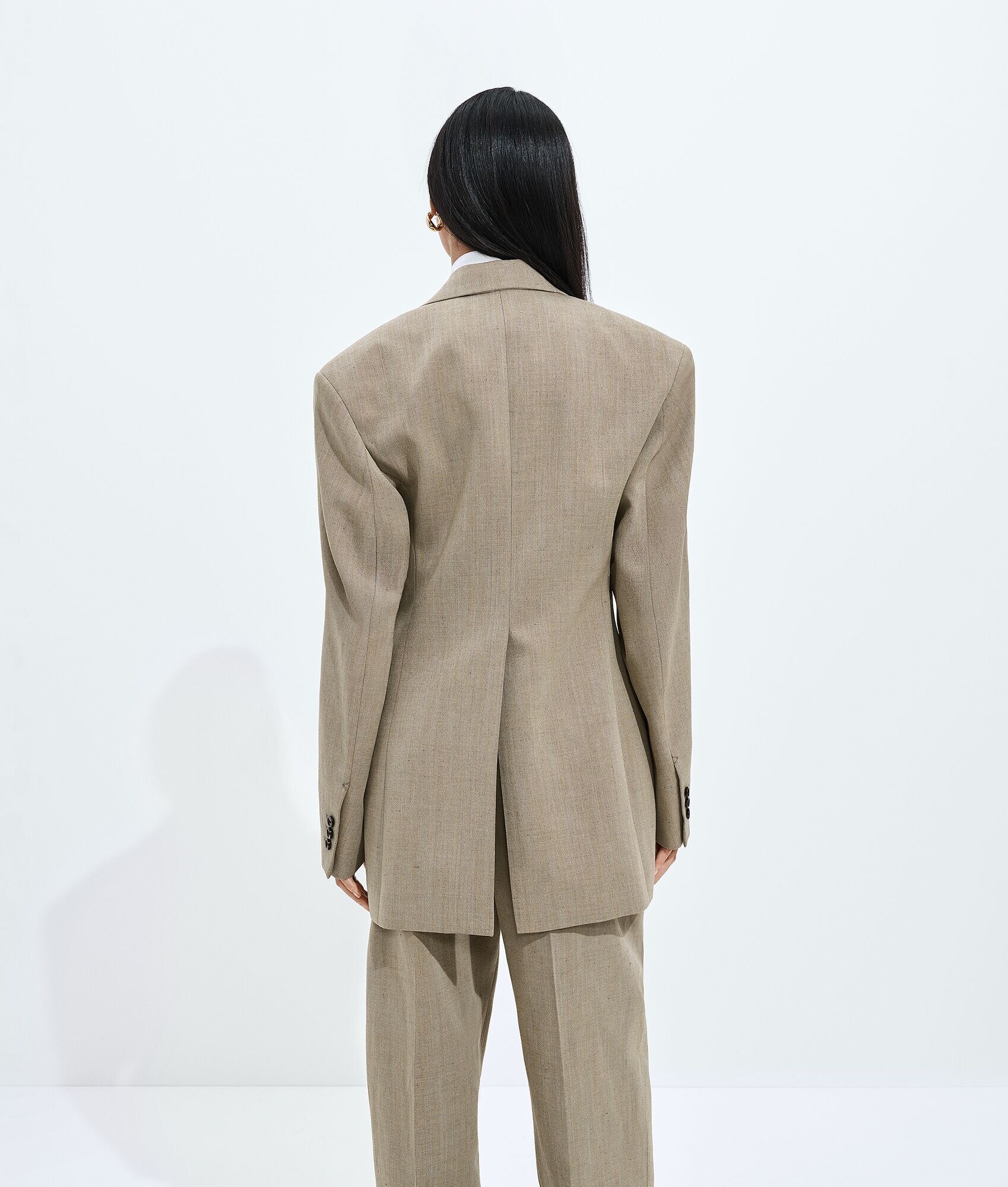 Wool and Linen Melange Jacket