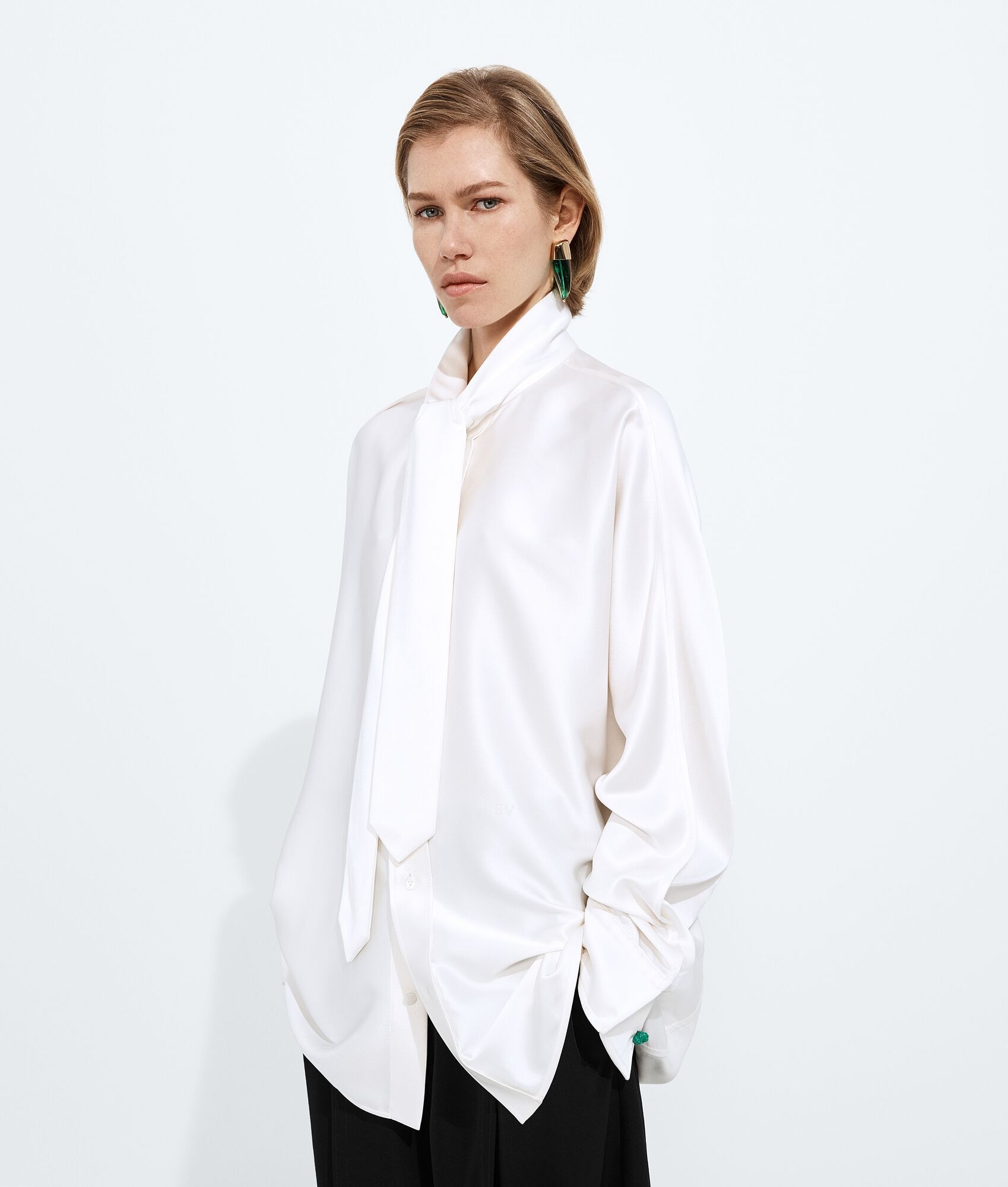 Fluid Silk Satin Shirt