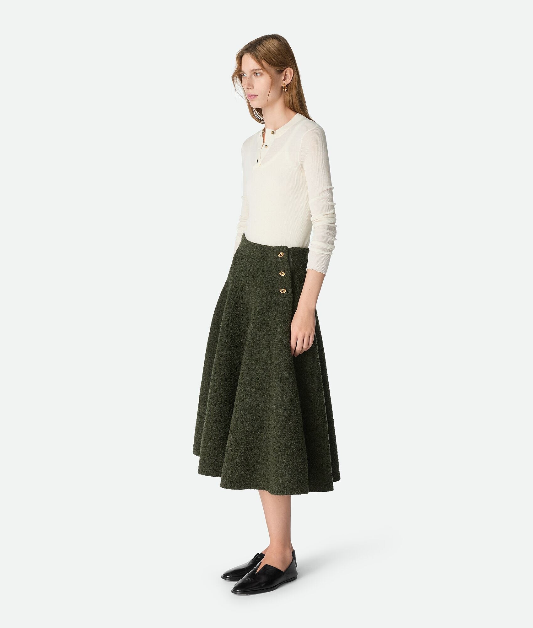 Wool Bouclé Skirt