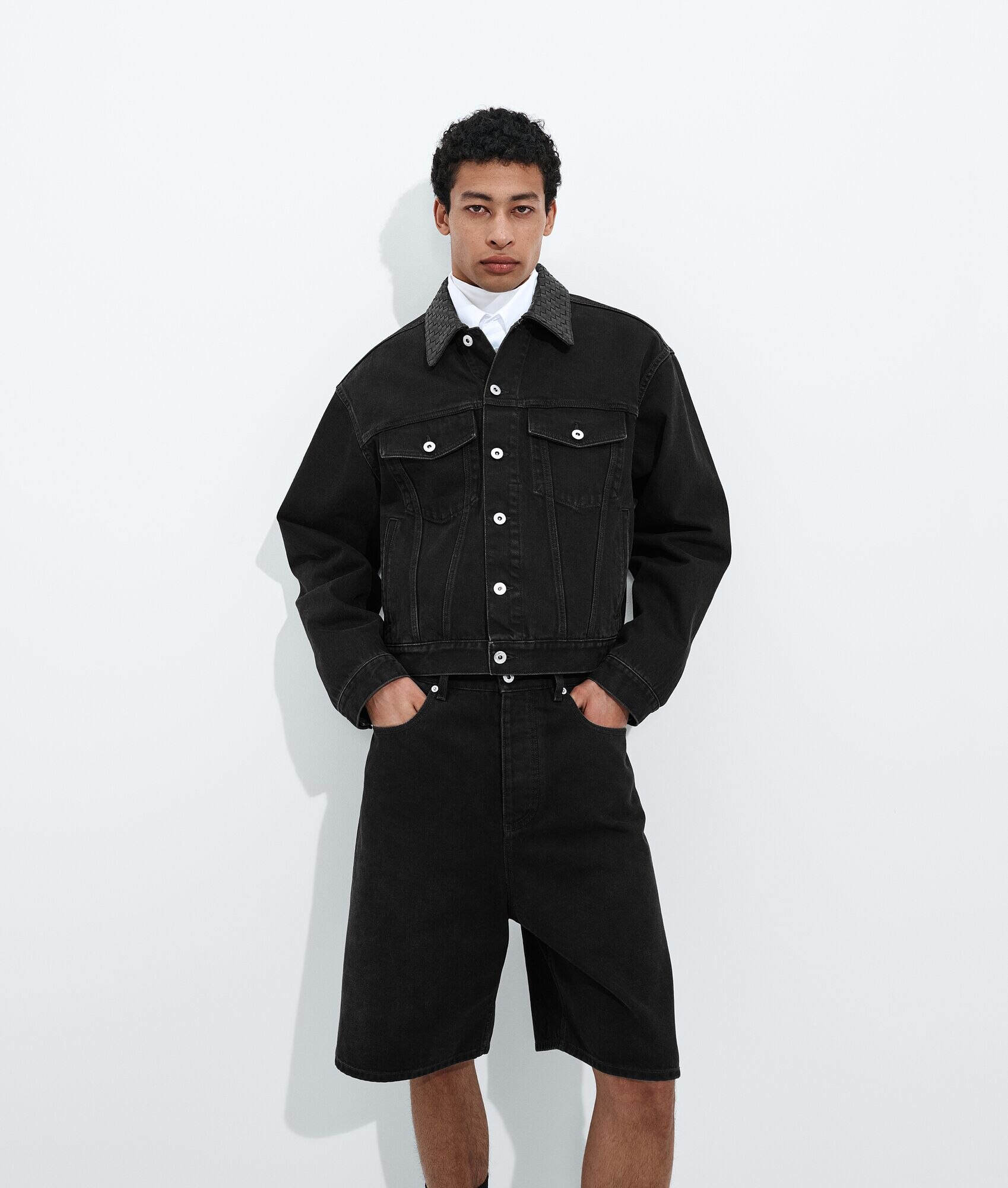 Faded Black Denim Jacket