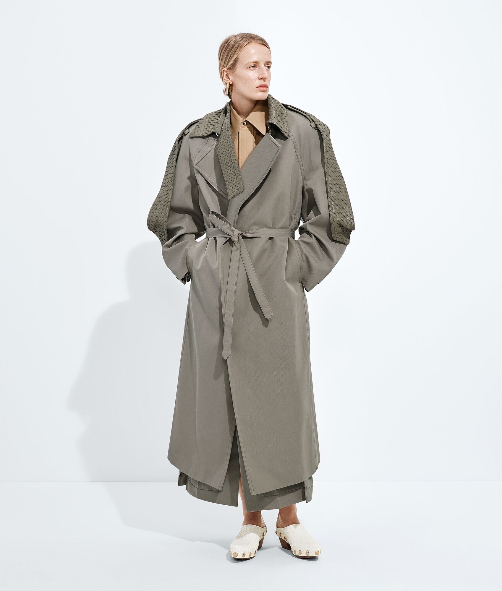 Cotton and Silk Gabardine Trench