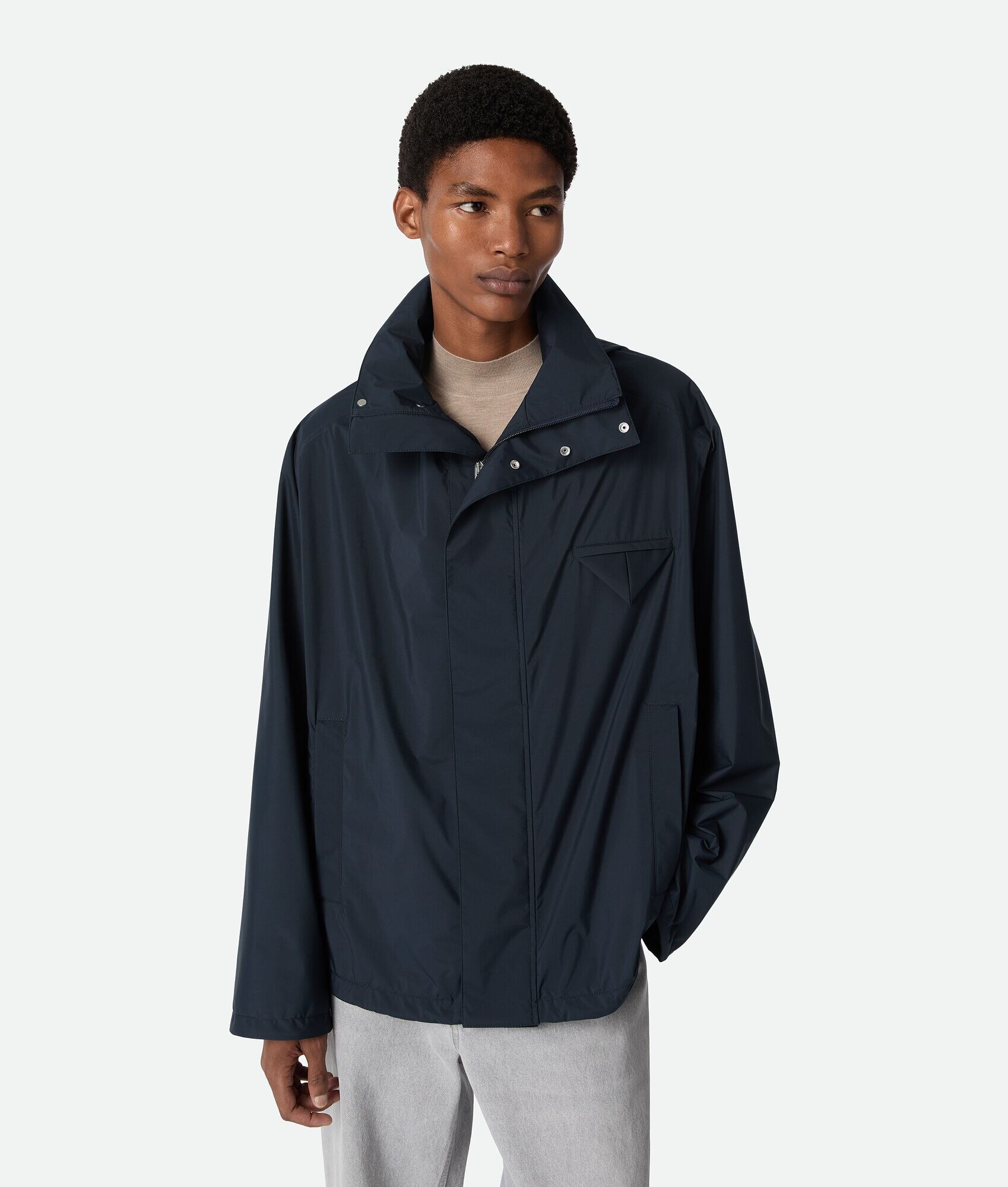 Packable Nylon Hooded Blouson