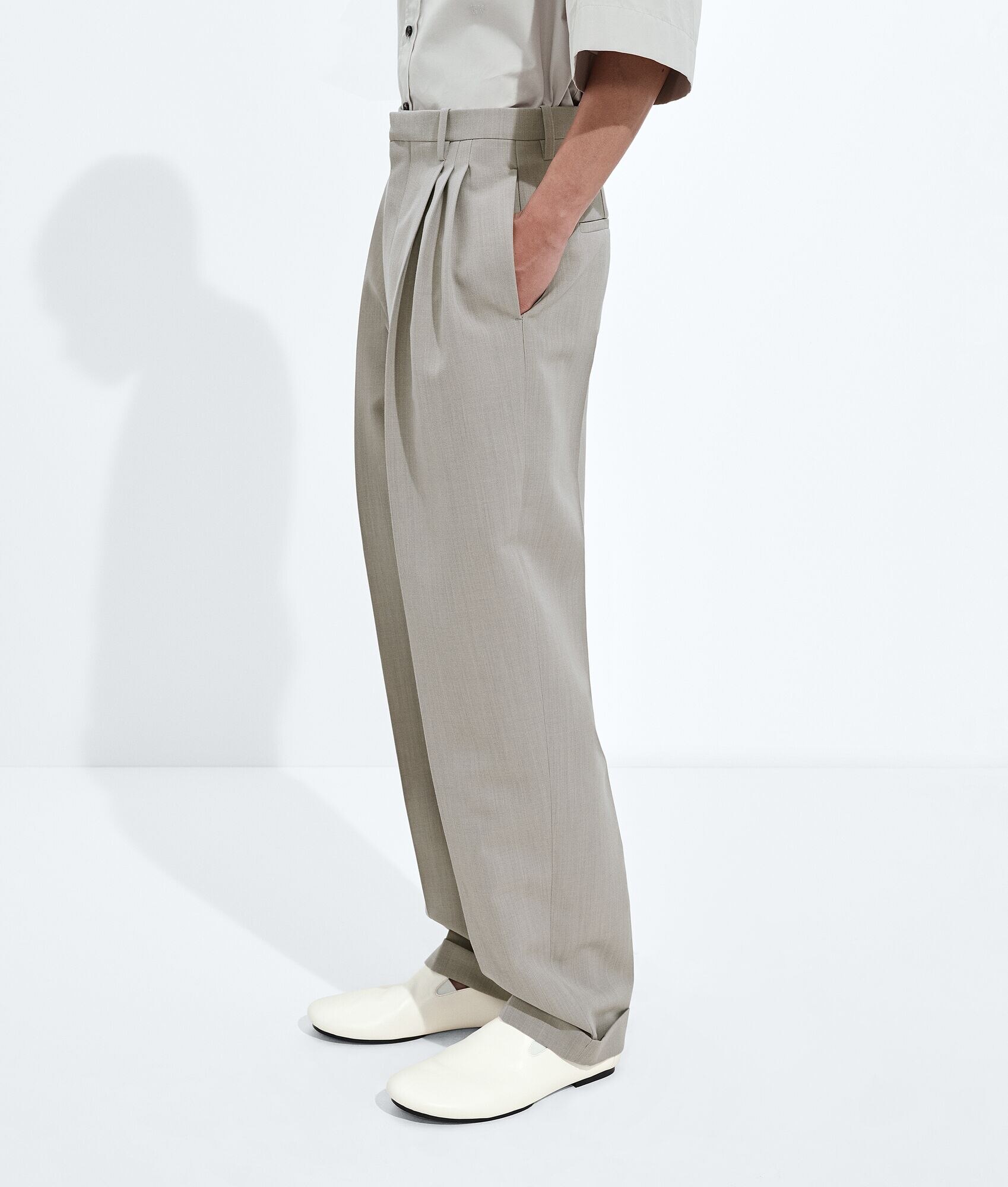Wool Melange Pants
