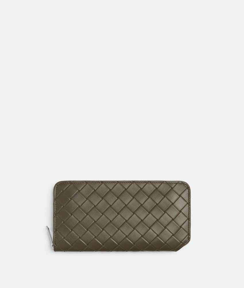 Intrecciato Stamp Zip Around Wallet