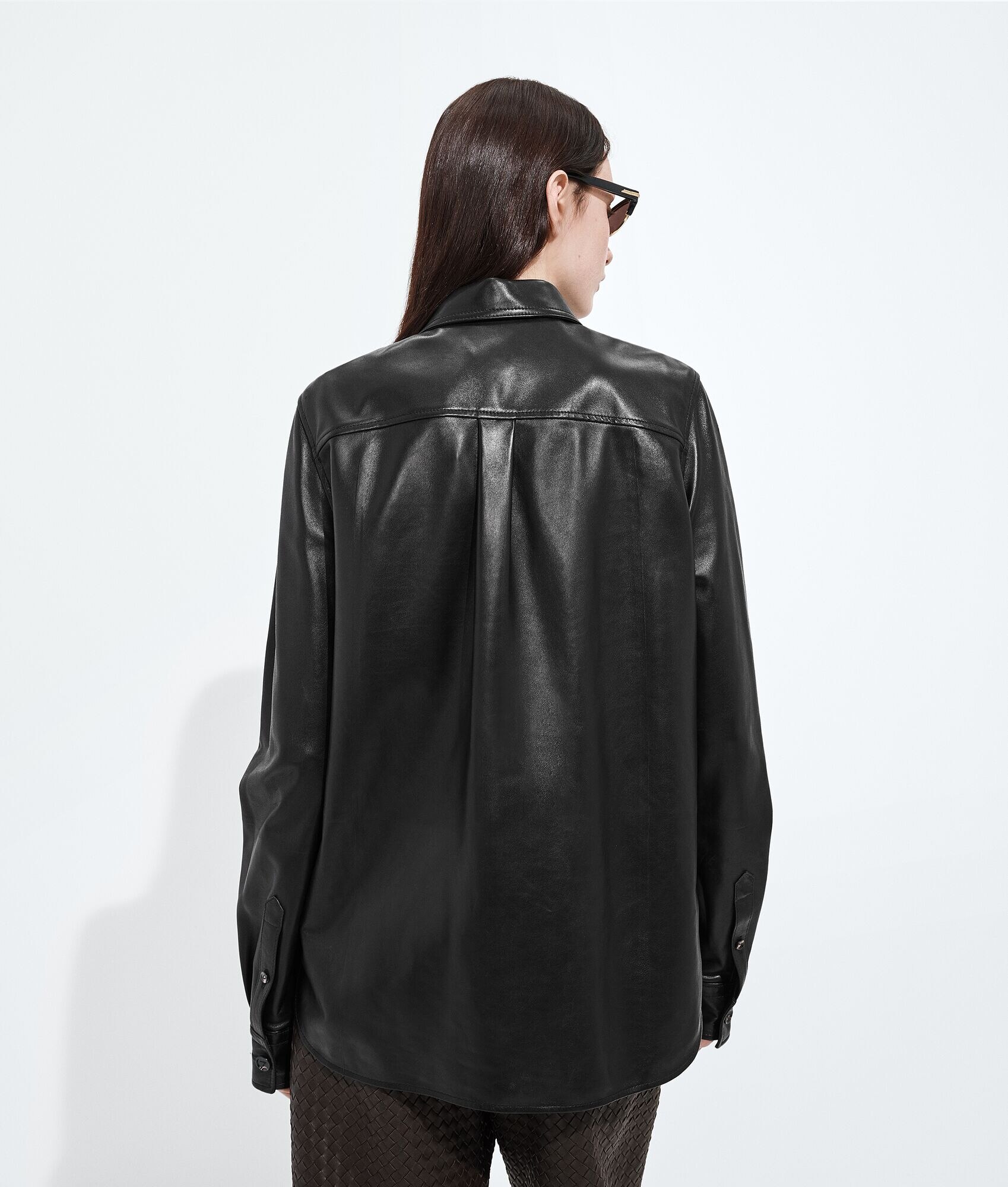 Semi Shiny Leather Shirt