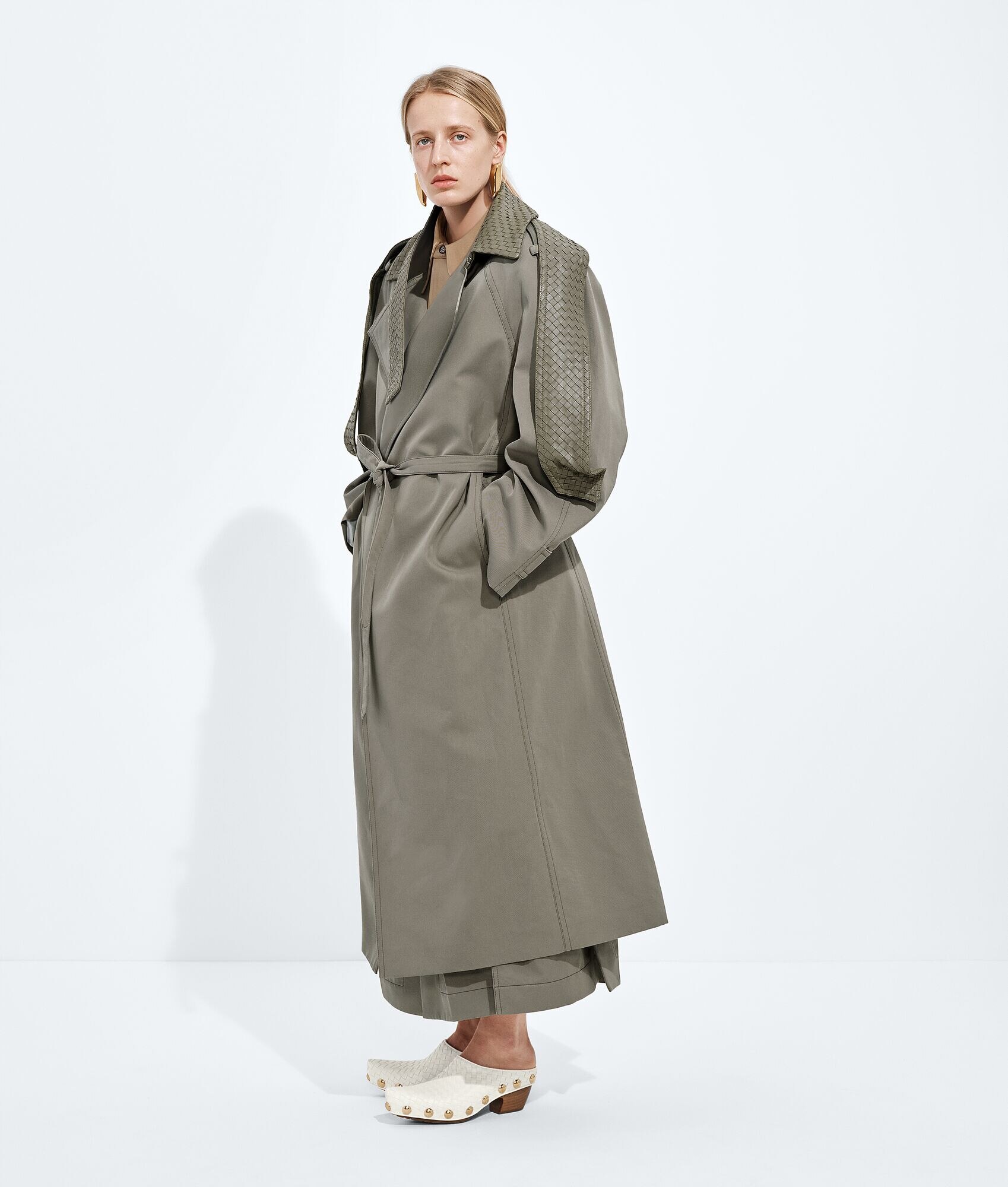 Cotton and Silk Gabardine Trench