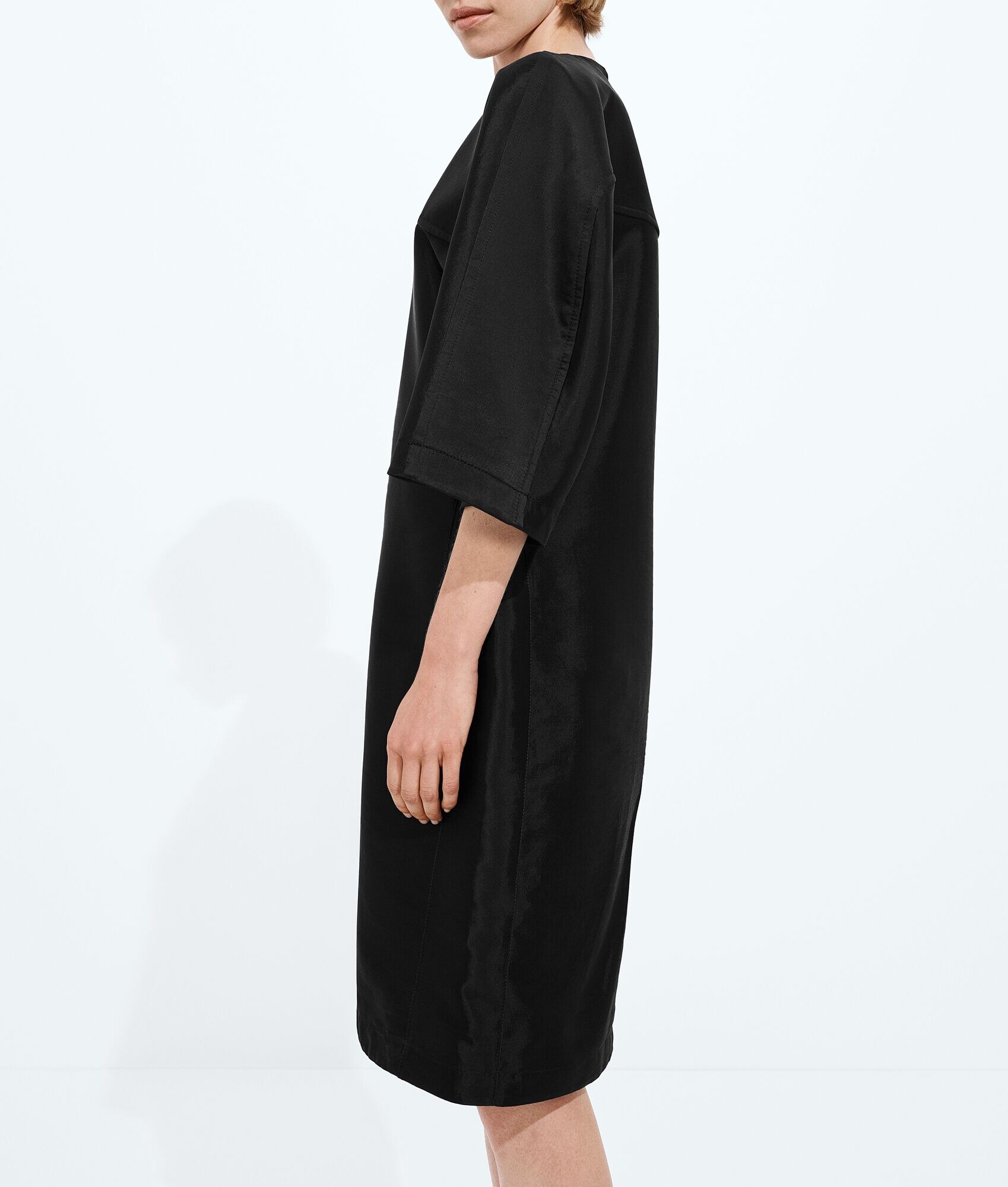 Washed Cotton and Viscose Twill Dress