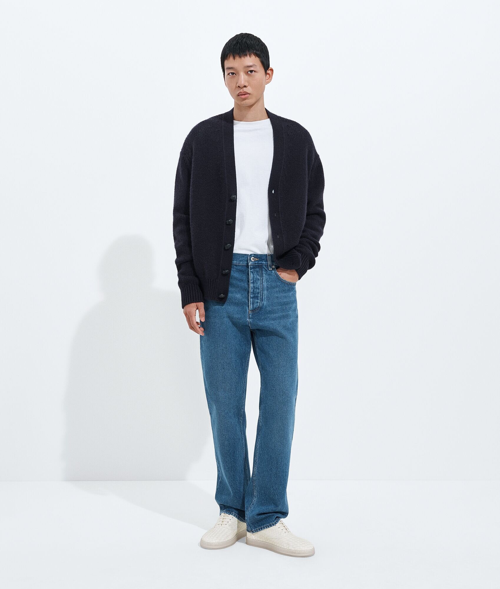 Medium Indigo Straight Leg Jeans