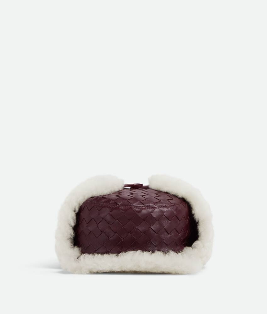 Intrecciato Leather Aviator Hat