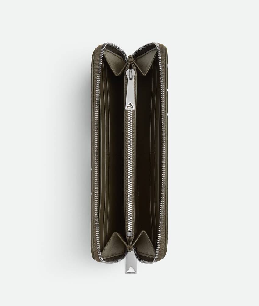 Intrecciato Stamp Zip Around Wallet