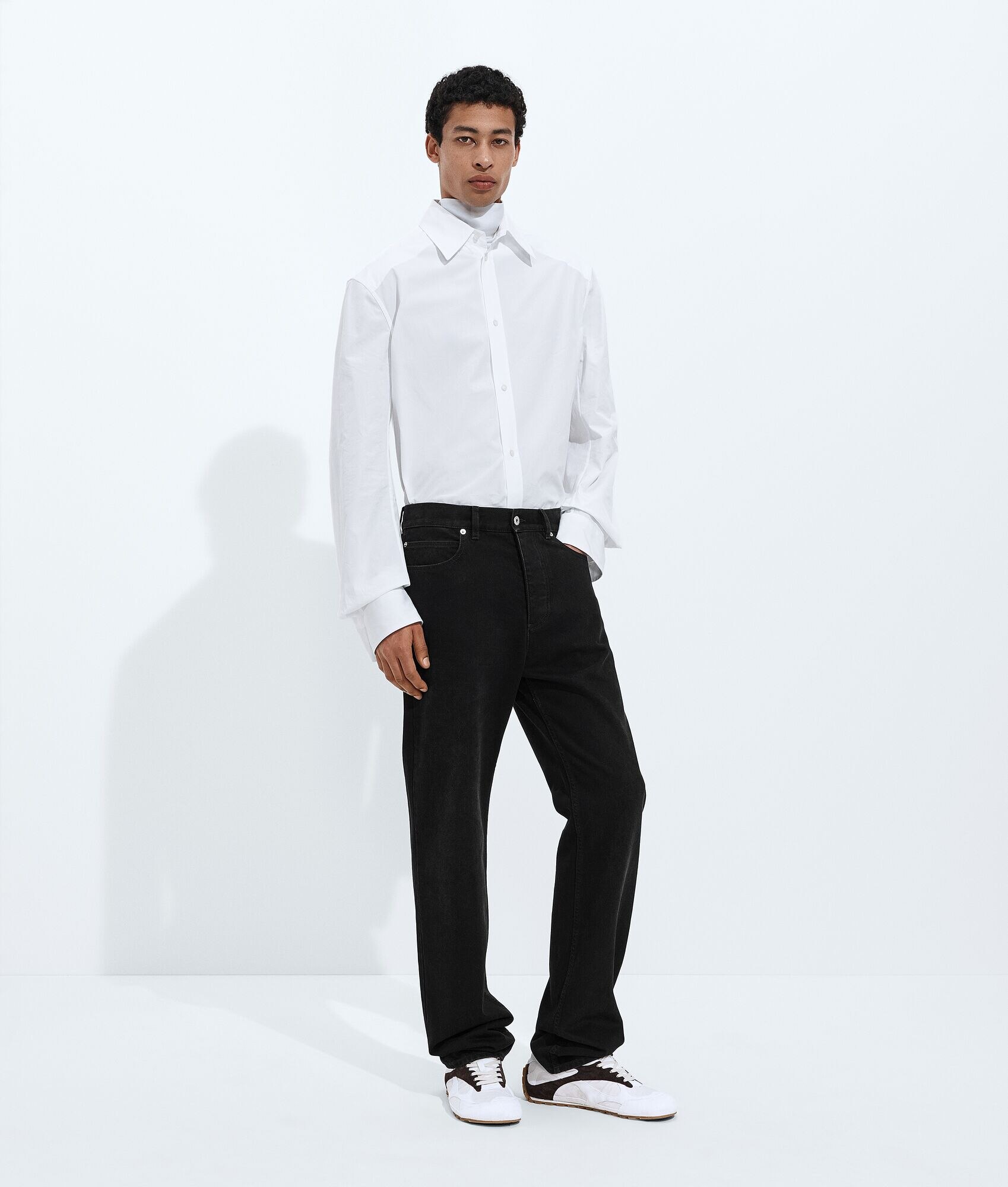 Faded Black Straight Leg Jeans