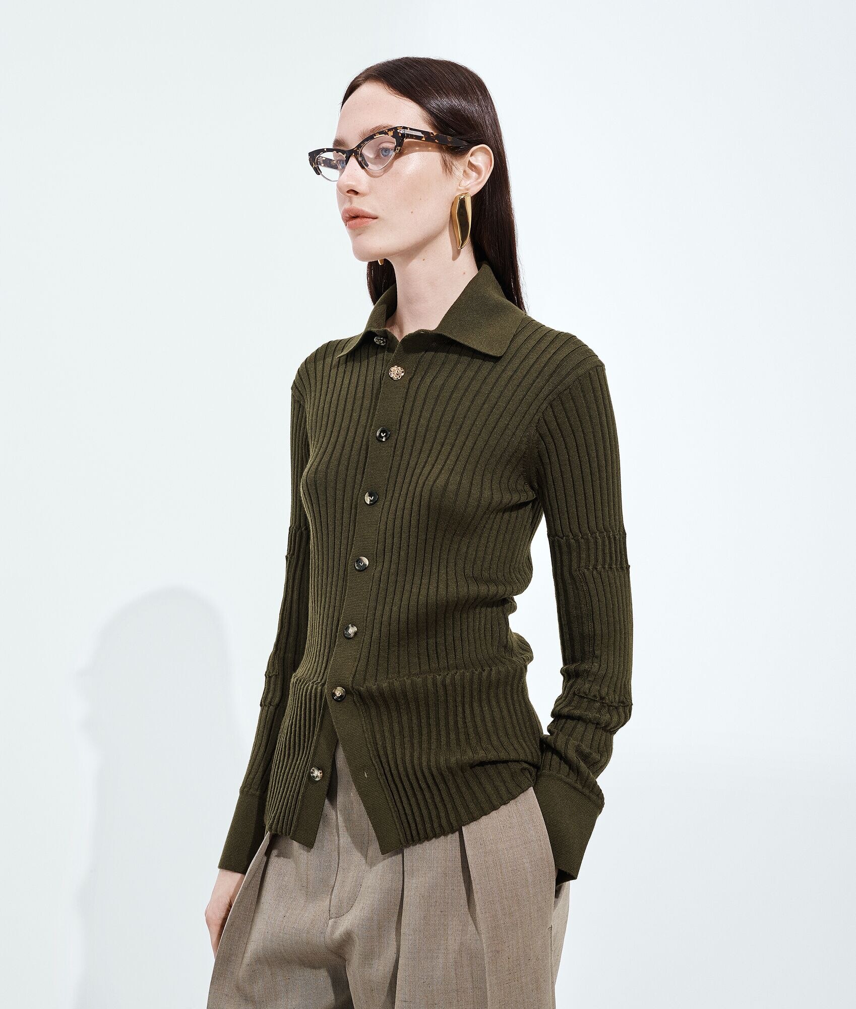Cashmere And Silk Rib Shirt